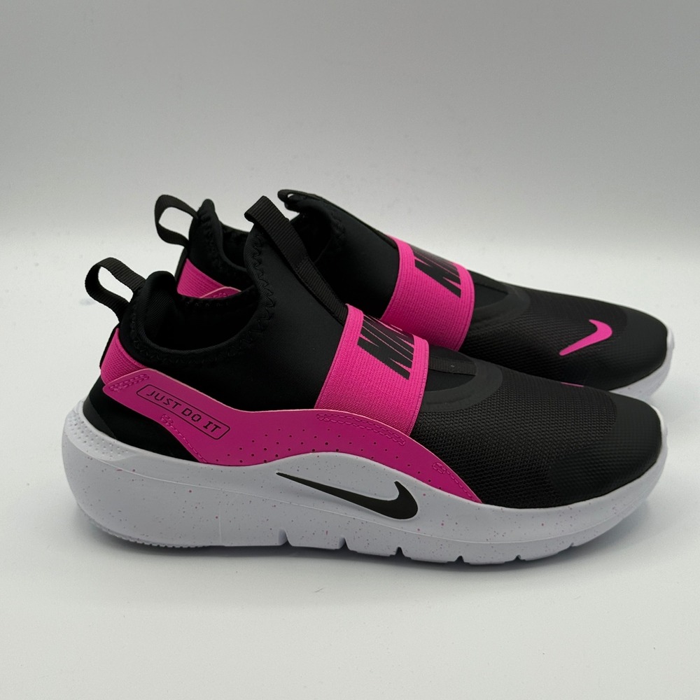 Nike Flex Runner 4 Shoes Kids Size 6Y Laser Fuchsia Black White IF2893-604